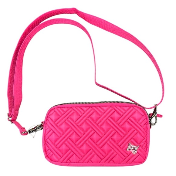 Lug Coupe XL Pink RFID Protected Convertible Crossbody Shoulder Belt Purse - Picture 1 of 16
